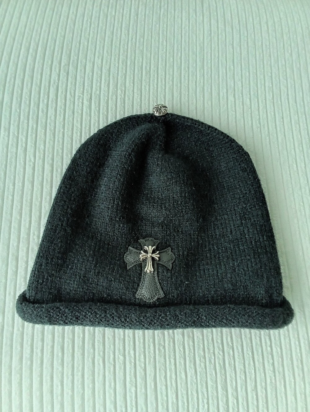 Chrome Hearts Leather Cross Patch Beanie